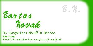 bartos novak business card